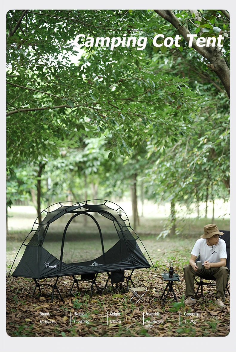 Cheap Goat Tents Folding Bed Tent 1 Person Ultralight Portable Outdoor Hiking Backpacking Camping Cot Tent Single Anti mosquito Waterproof Net   